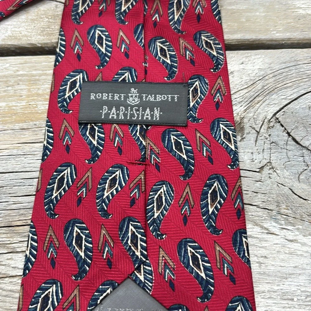 Vintage Robert Talbott Red Silk Tie. Germany LTD Men's 57.5” Luxe | Paisley